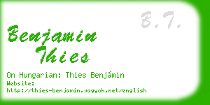 benjamin thies business card